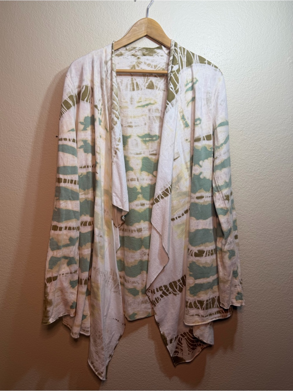 NWT Hard Tail Cardigan Tie Dye Jersey Knit Cotton Size Sm waterfall Flowy Boho